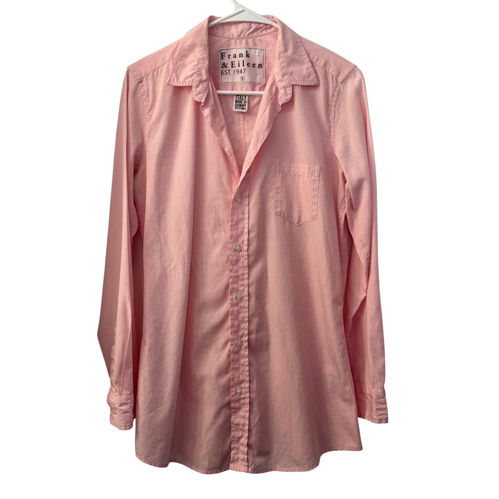 Frank & Eileen Shirley Pink Cotton Button Down Shirt Small Made in USA